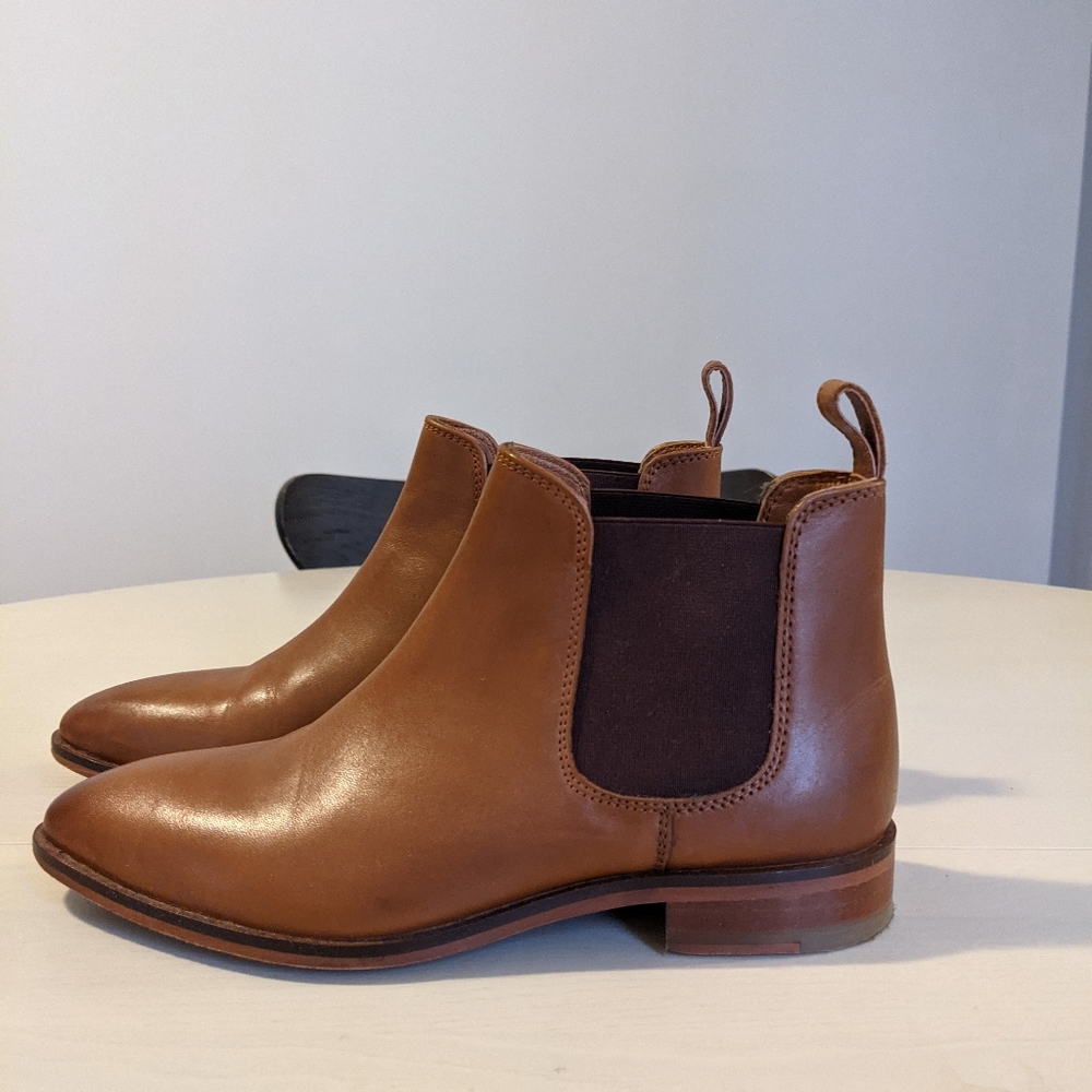 Brown chelsea boots